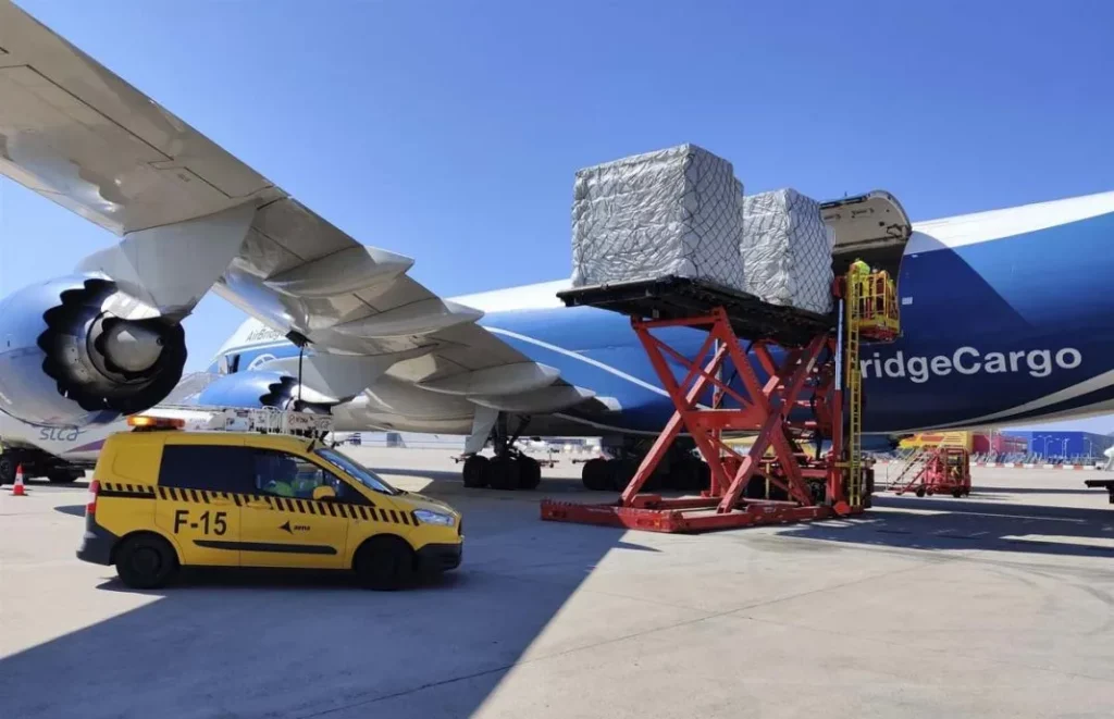 Crecimiento de la carga aérea en los aeropuertos españoles